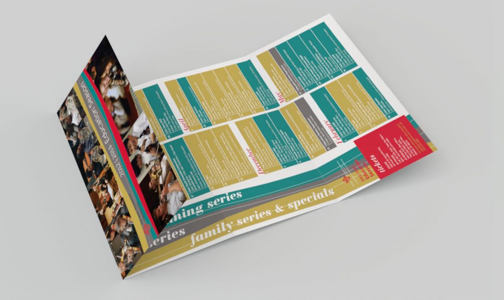 4 panel civic series calendar of concerts